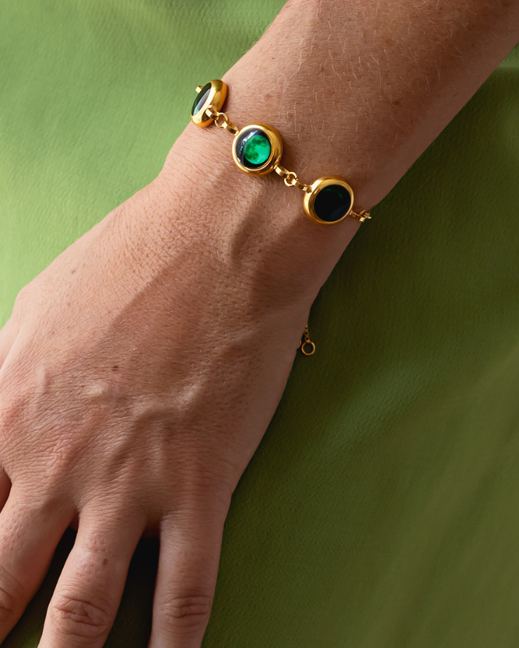 Triple Moon Phase Bracelet - Gold