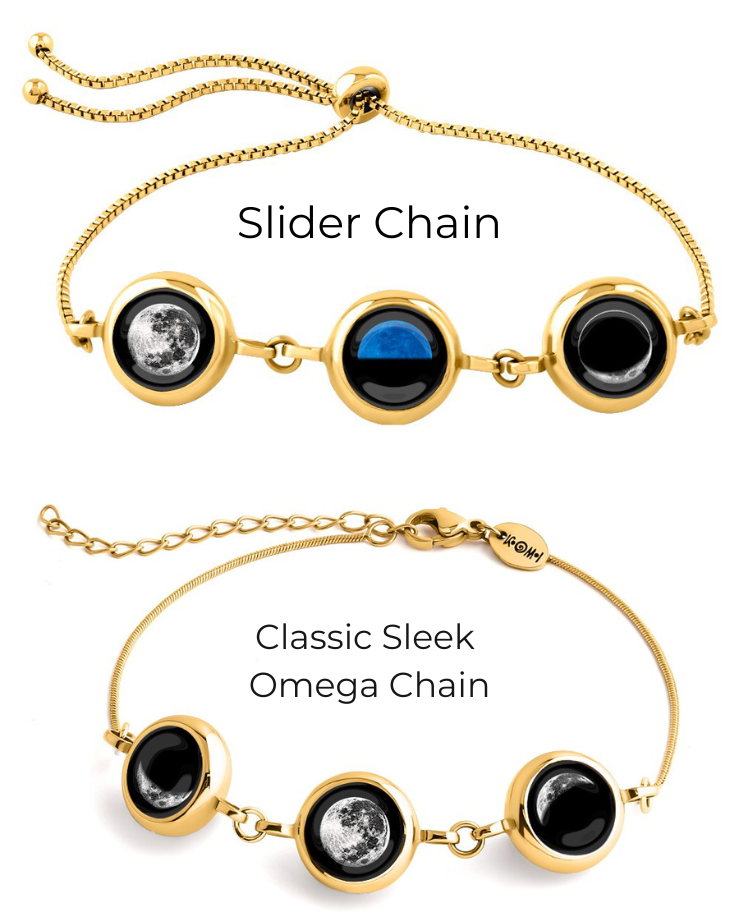 Triple Moon Phase Bracelet - Gold