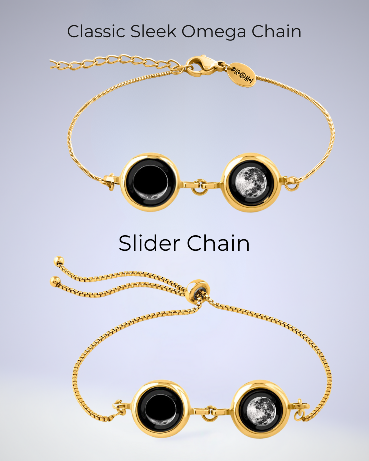 Double Moon Phase Bracelet - Gold