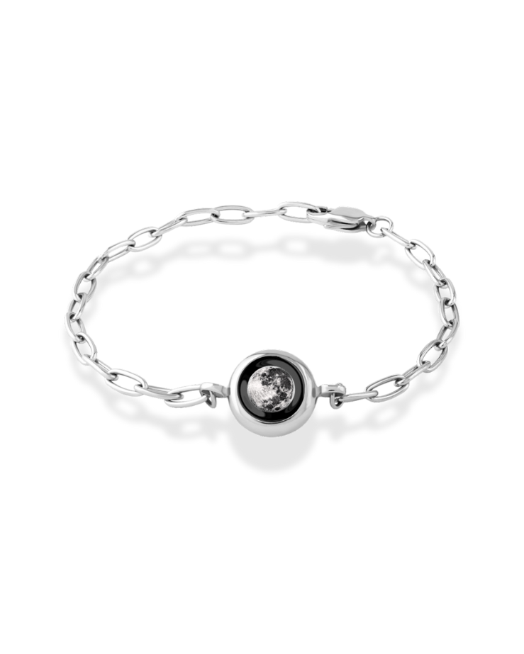 Power Moon Phase Anklet - Silver