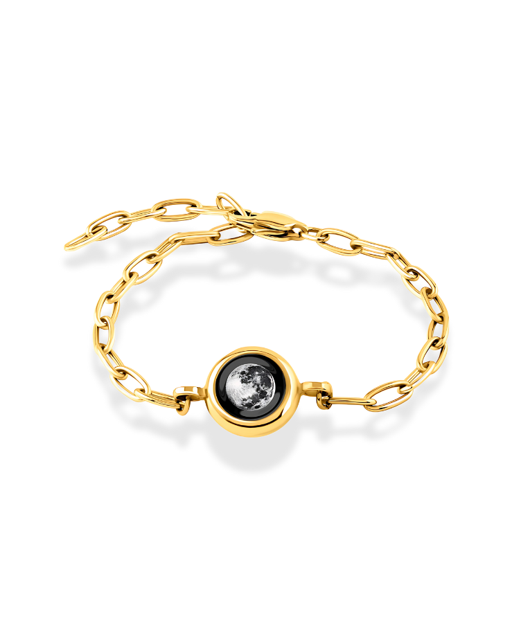 Moon Phase Power Bracelet - Gold