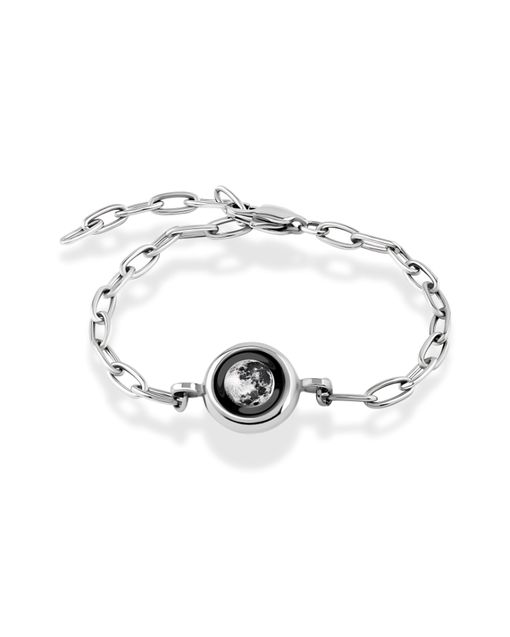 Power Moon Phase Bracelet - Silver