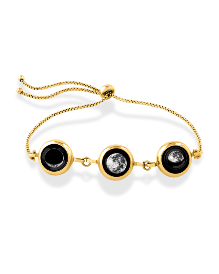 Triple Moon Phase Bracelet - Gold