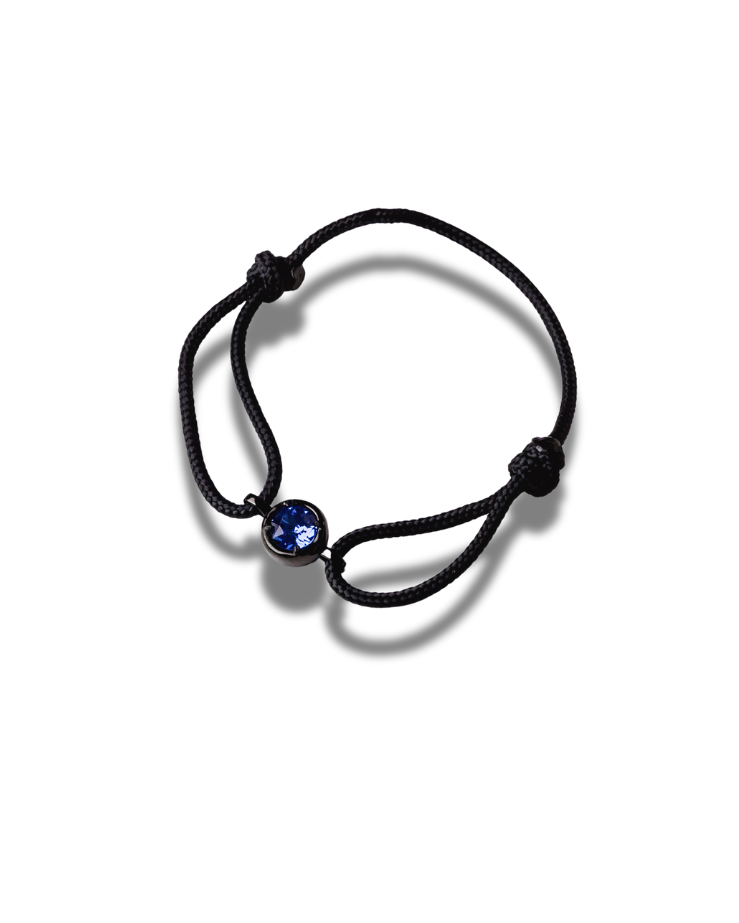 Single Birthstone Bracelet - Black