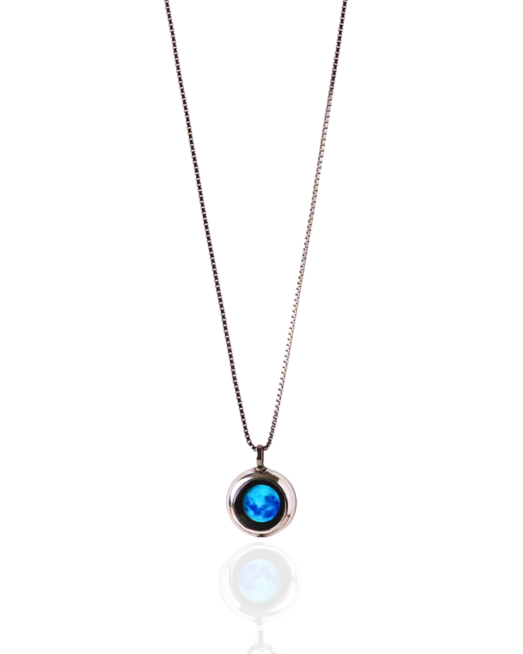 Moon Phase Necklace - Silver