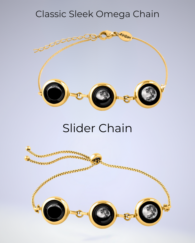 Triple Moon Phase Bracelet - Gold