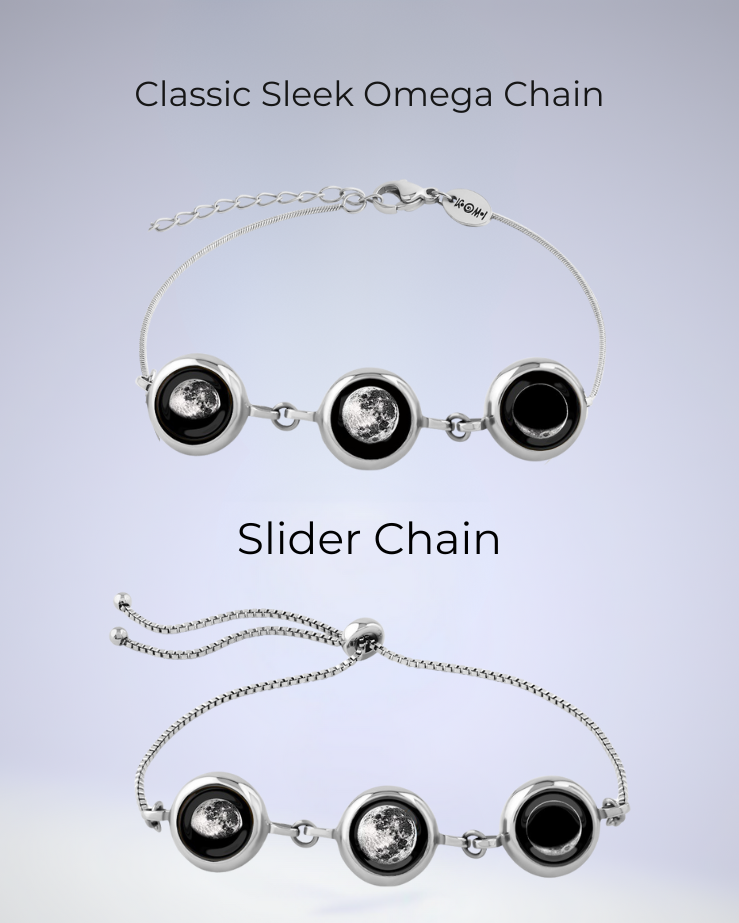 Triple Moon Phase Bracelet - Silver