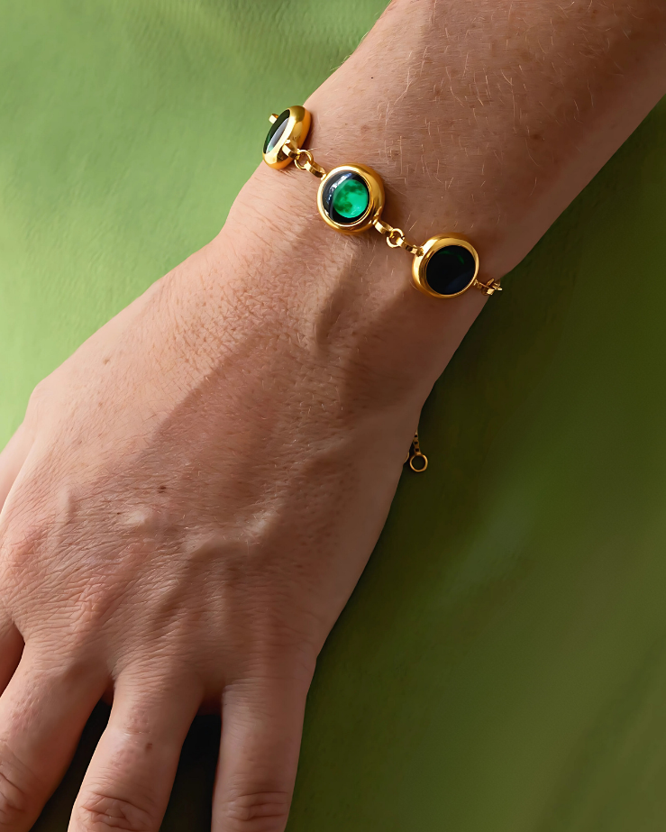 Triple Moon Phase Bracelet - Gold